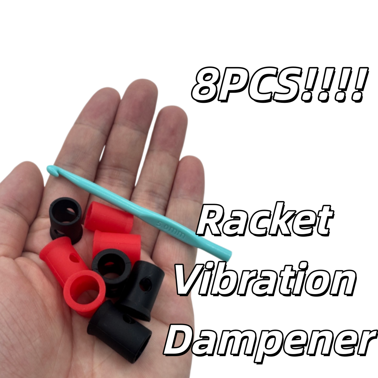 8PCS Black Red Tennis Racket V - Racket Vibration Dampener avaliação e preço