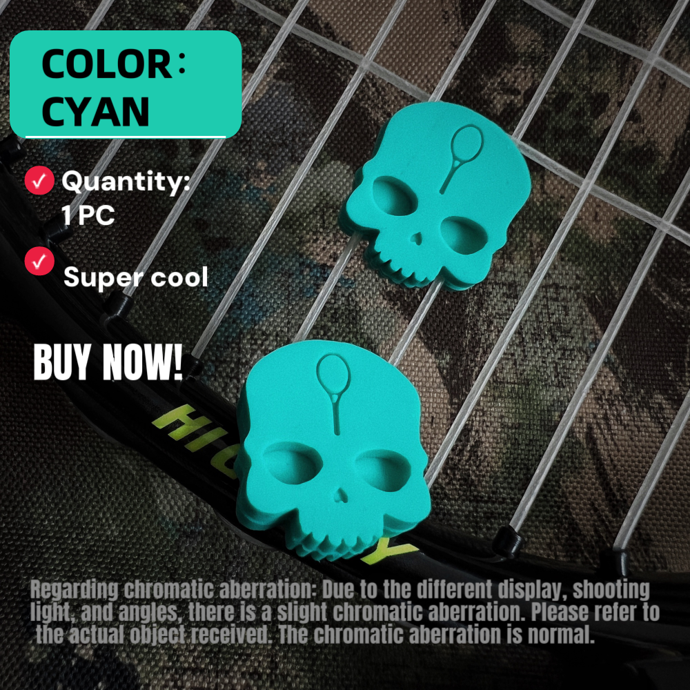 Super cool skull tennis racket - Racket Vibration Dampener avaliação e preço