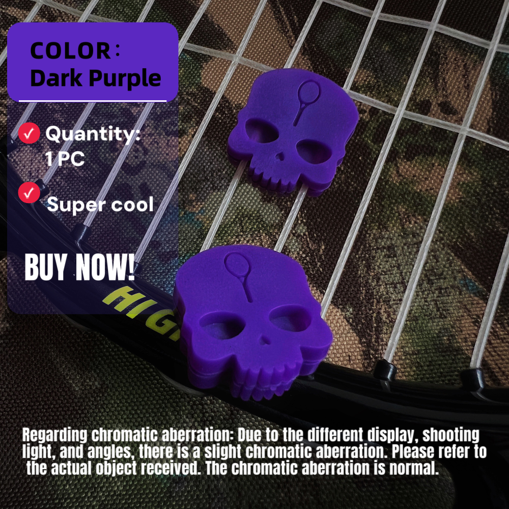 Super cool skull tennis racket - Racket Vibration Dampener avaliação e preço