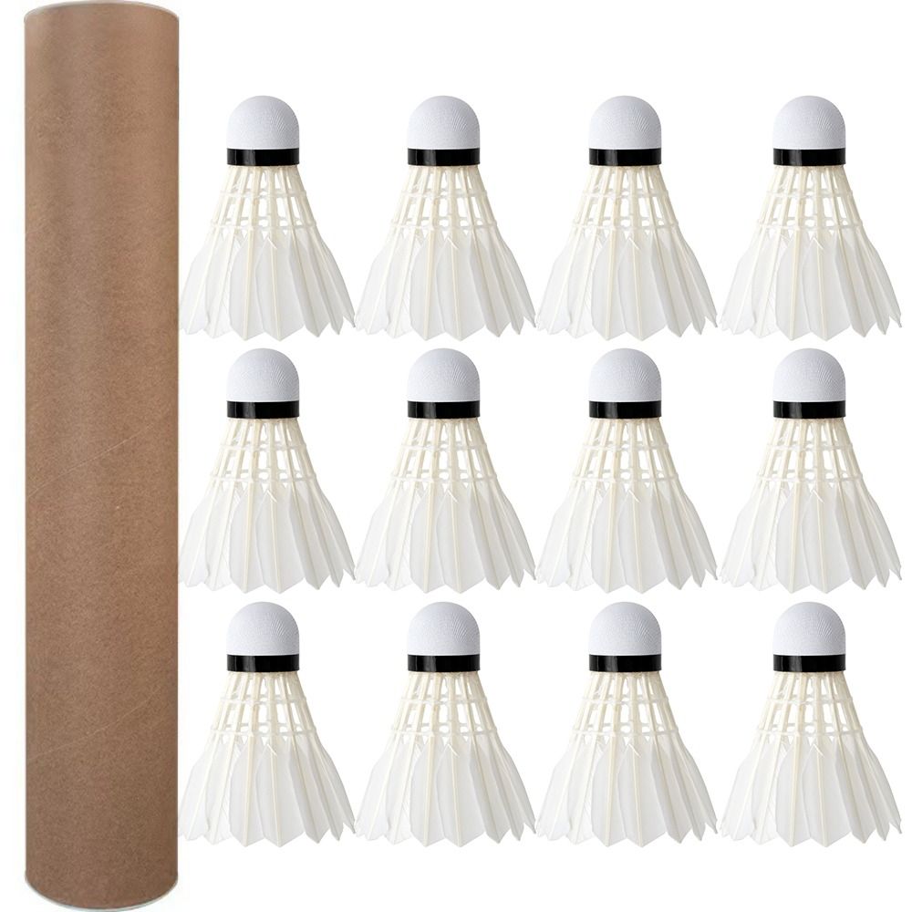 3/6/12Pcs New White Badminton  - Badminton Nylon Shuttlecock avaliação e preço