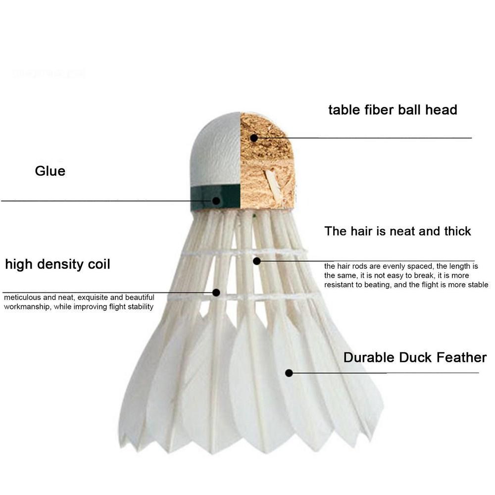 3/6/12Pcs New White Badminton  - Badminton Nylon Shuttlecock avaliação e preço