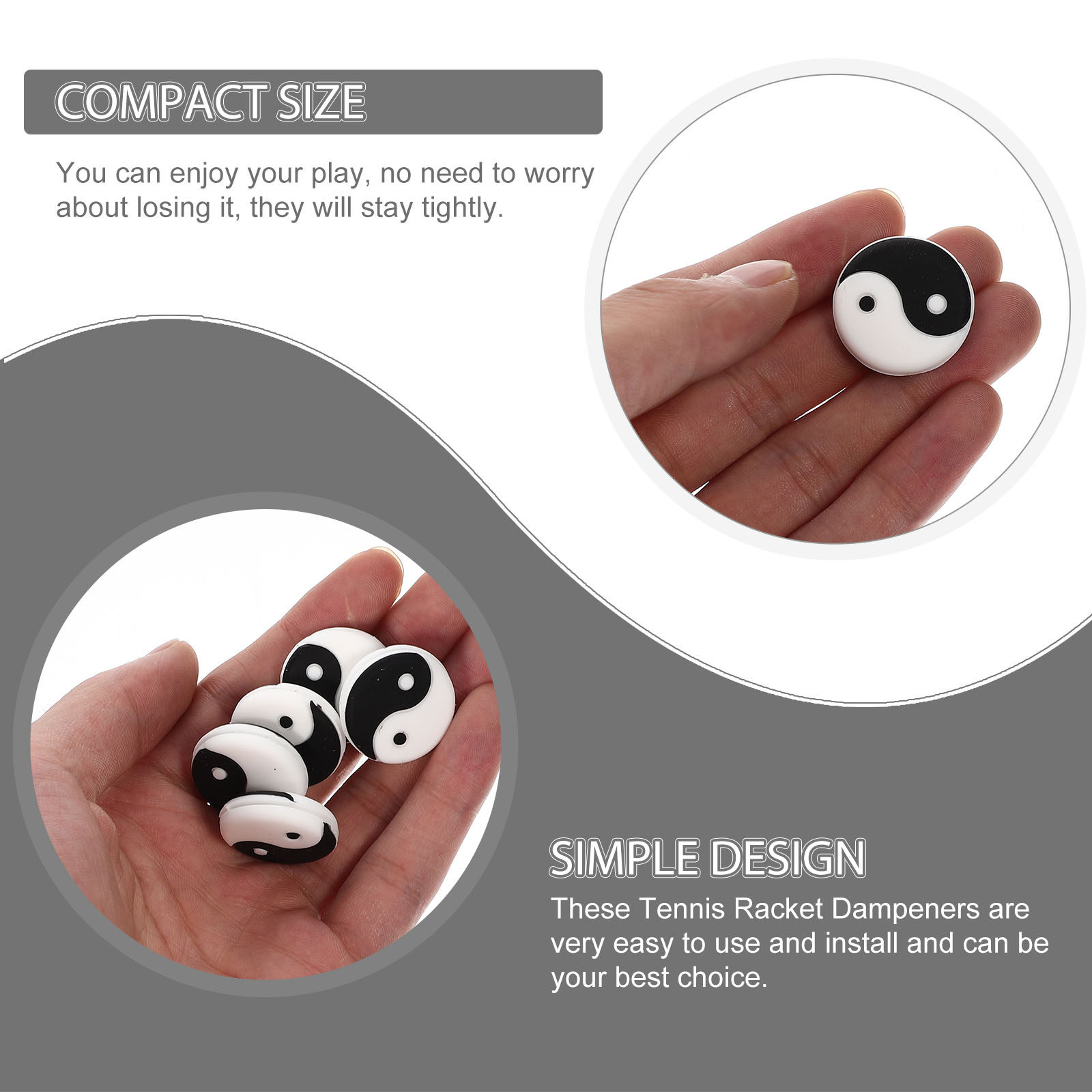 8Pcs Fashionable Tai Chi Patte - Racket Vibration Dampener avaliação e preço