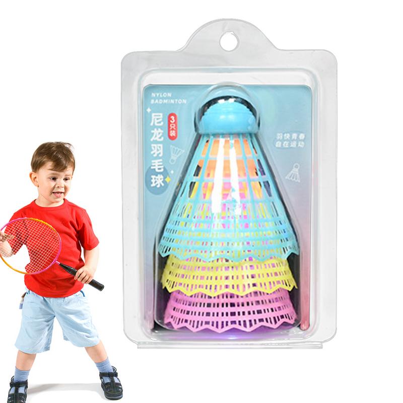 3pcs LED Badminton LuminousBad - Badminton Nylon Shuttlecock avaliação e preço