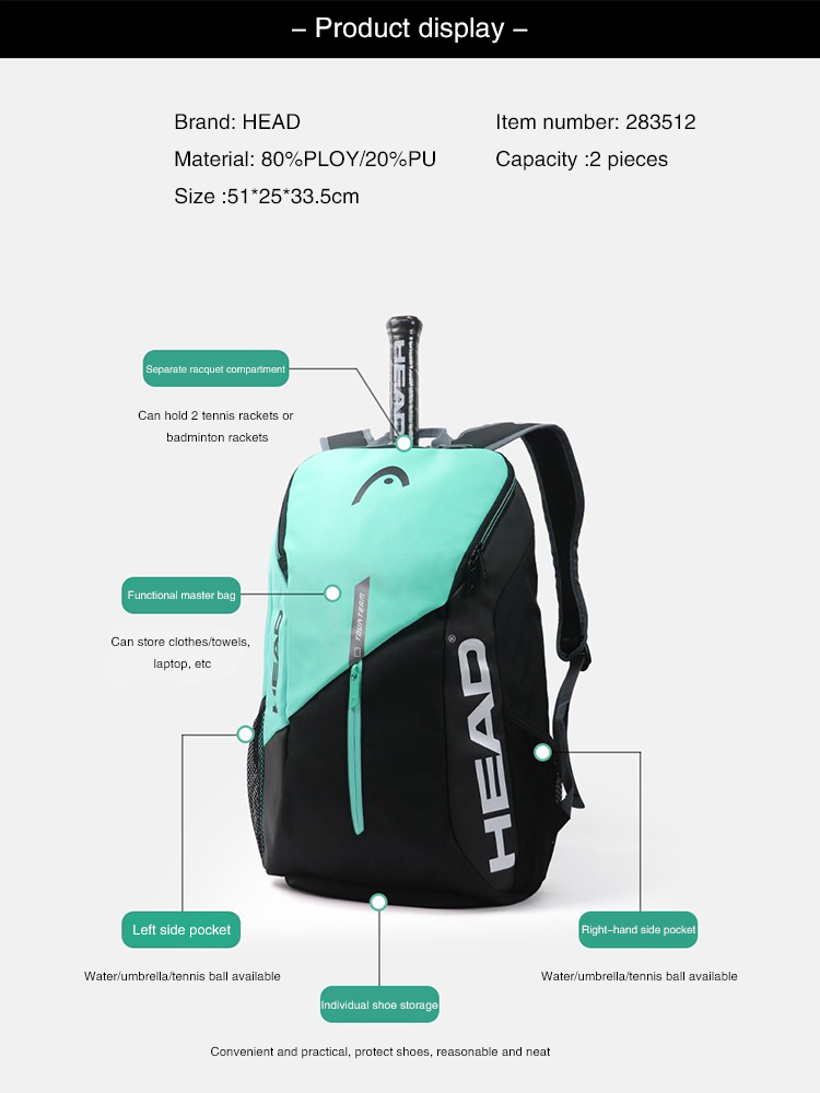 HEAD Tennis Backpack Outdoor S - Badminton Yonex avaliação e preço