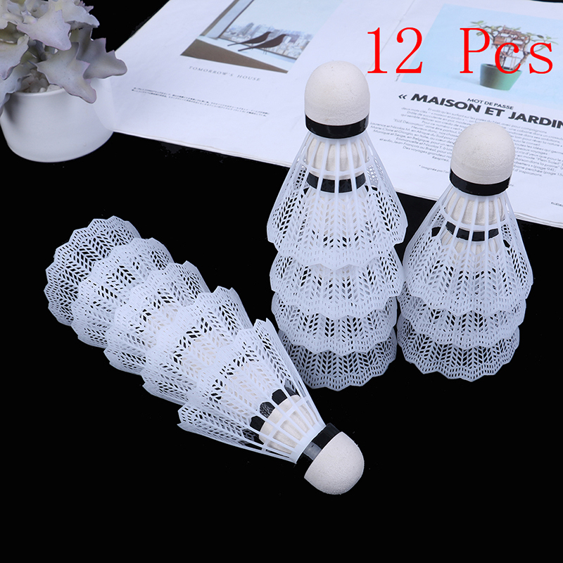 12Pcs Lightweight Plastic Badm - Badminton Nylon Shuttlecock avaliação e preço