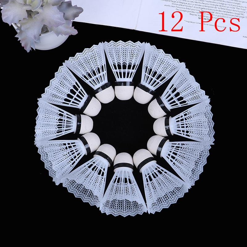 12Pcs Lightweight Plastic Badm - Badminton Nylon Shuttlecock avaliação e preço