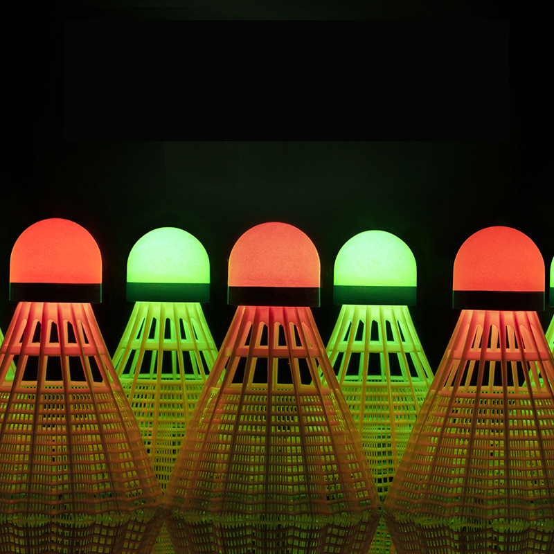 WELKIN 4pcs Dark Night LED Glo - Badminton Nylon Shuttlecock avaliação e preço