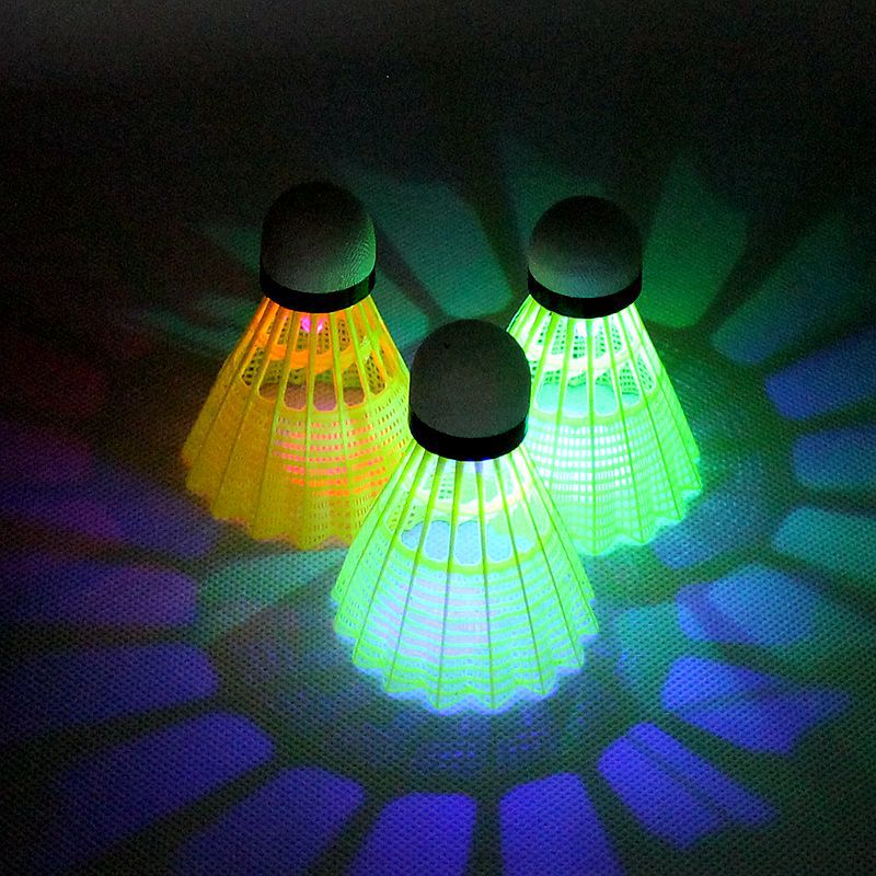 WELKIN 4pcs Dark Night LED Glo - Badminton Nylon Shuttlecock avaliação e preço